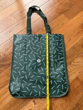 lululemon athletica Dark Green Logo Print Tote